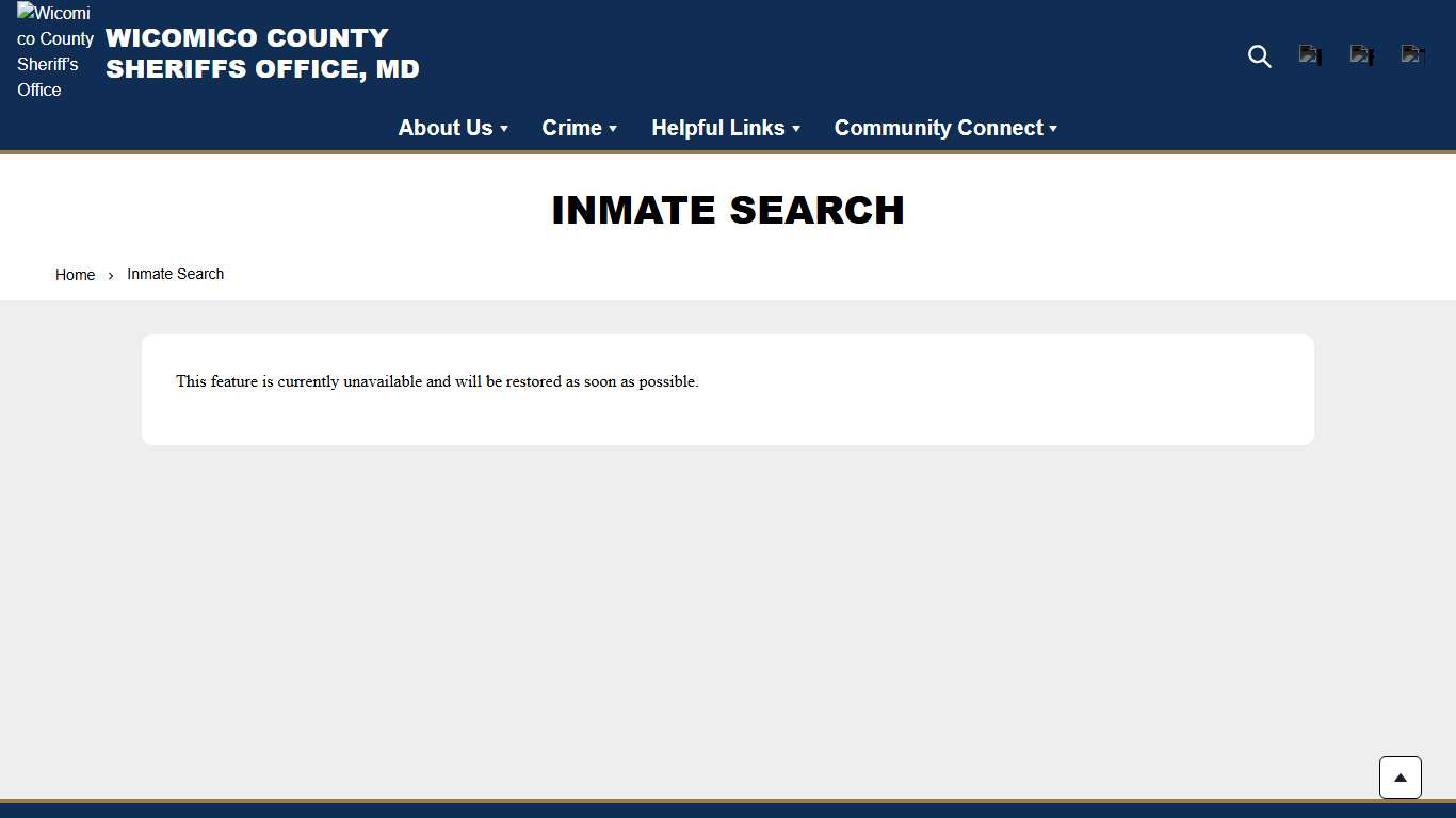 Inmate Search | Wicomico County Sheriff’s Office (MD)